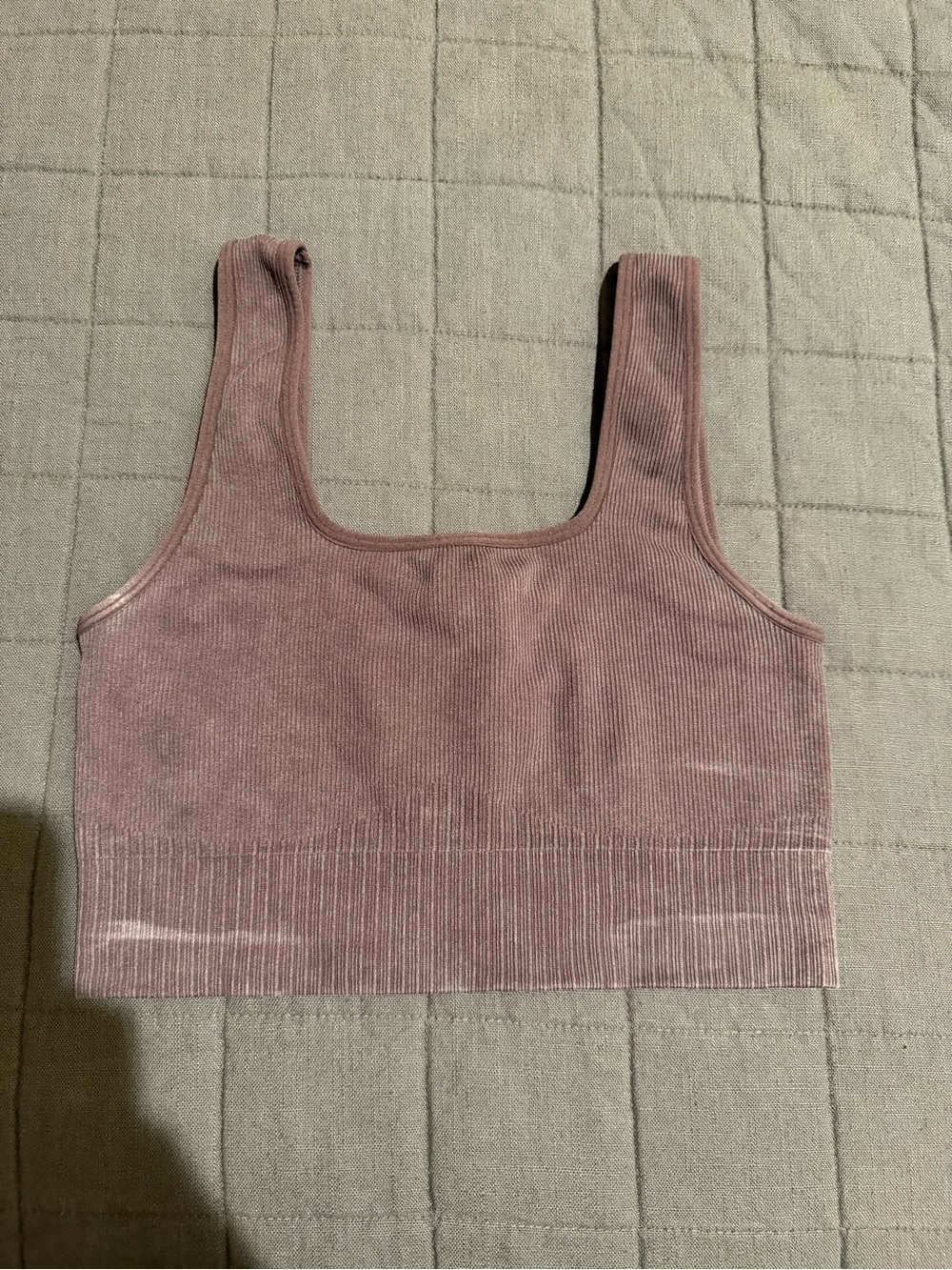 JoyLab Ribbed Square-Neck sports bra in Mauve